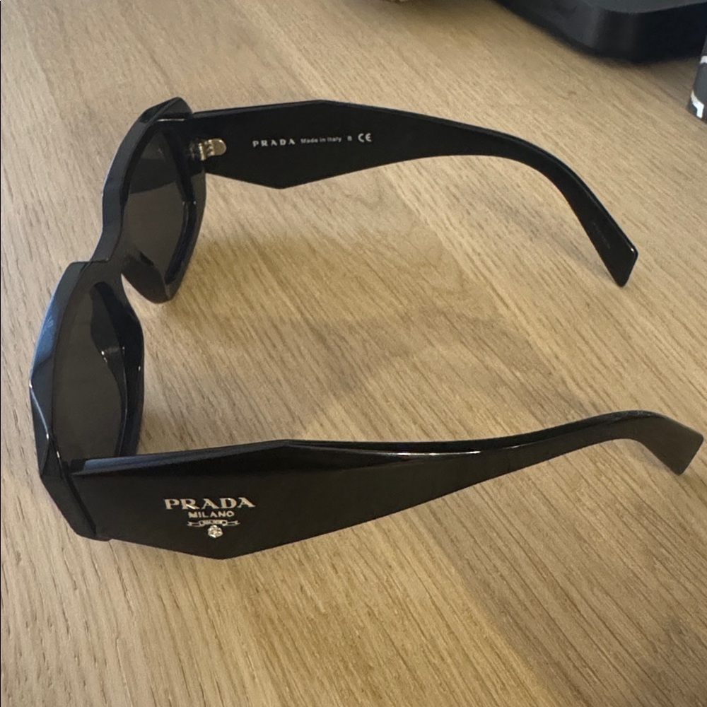 Prada 51mm Rectangular Black Sunglasses - image 3